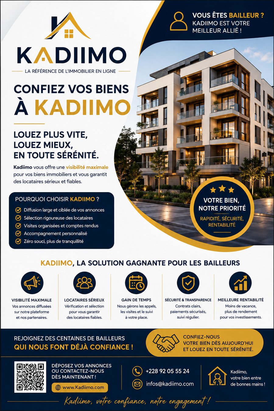 Kadiimo — louez plus vite, louez mieux, en toute sérénité