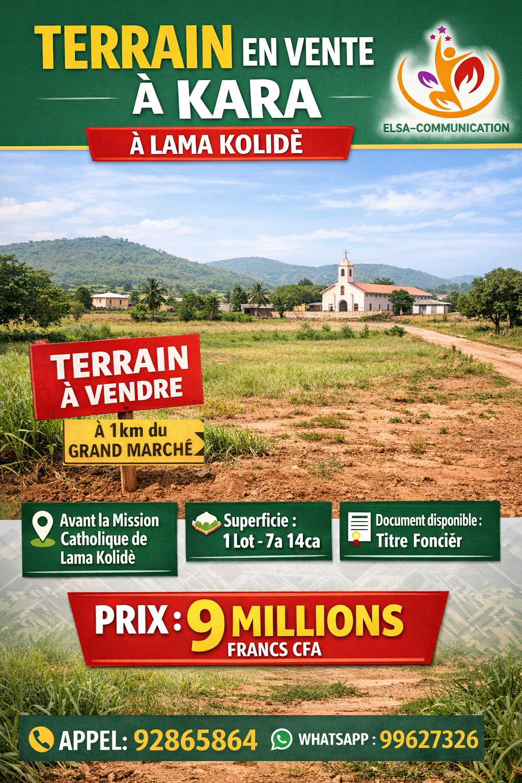 TERRAIN EN VENTE A KARA